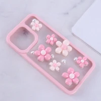 قاب اکلیلی آیفون iPhone 13 Pro نرگس صورتی برجسته