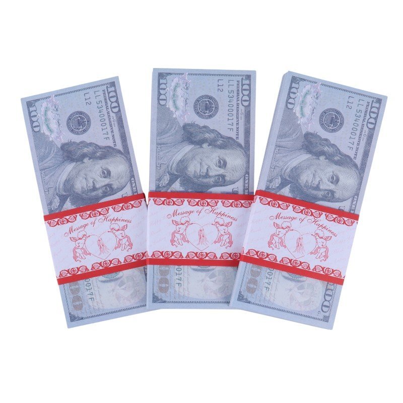 اسکناس تزئینی 100 دلاری بسته 500 عددی