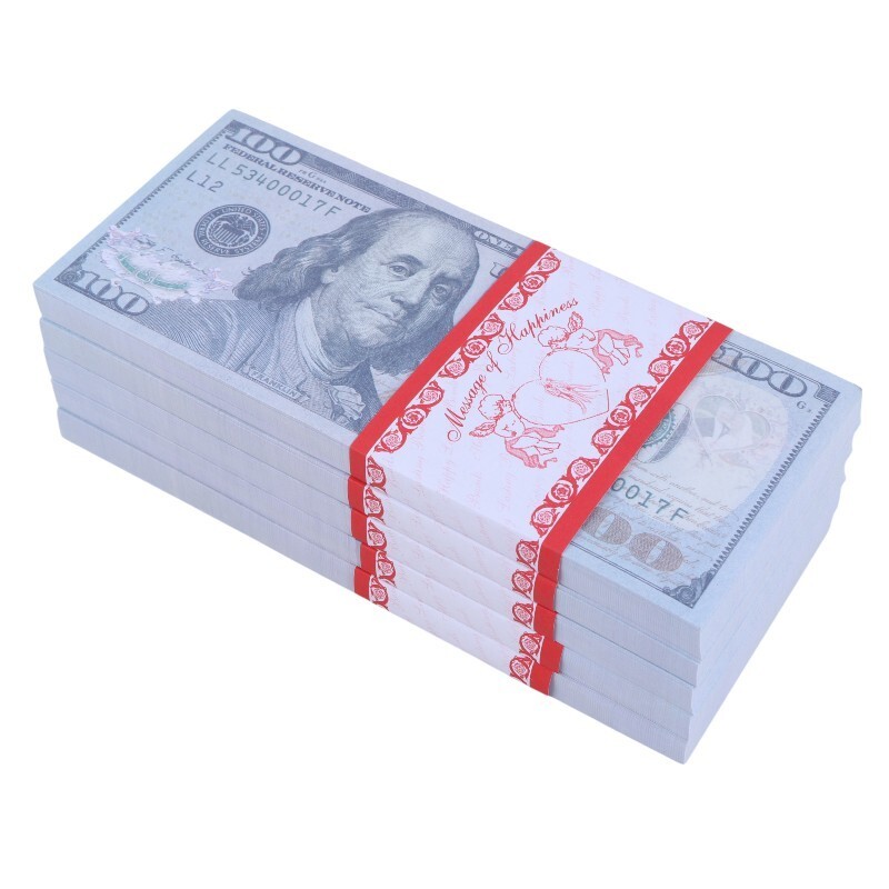 اسکناس تزئینی 100 دلاری بسته 500 عددی