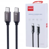 کابل دو سر تایپ سی فست شارژ 60 وات هیسکا LX-801CC طول 1 متر