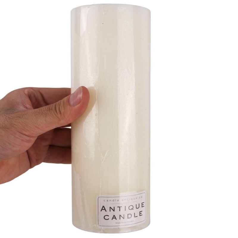 شمع استوانه ای سر صاف آنتیک قطر 7.5 سانتی متر سایز 5