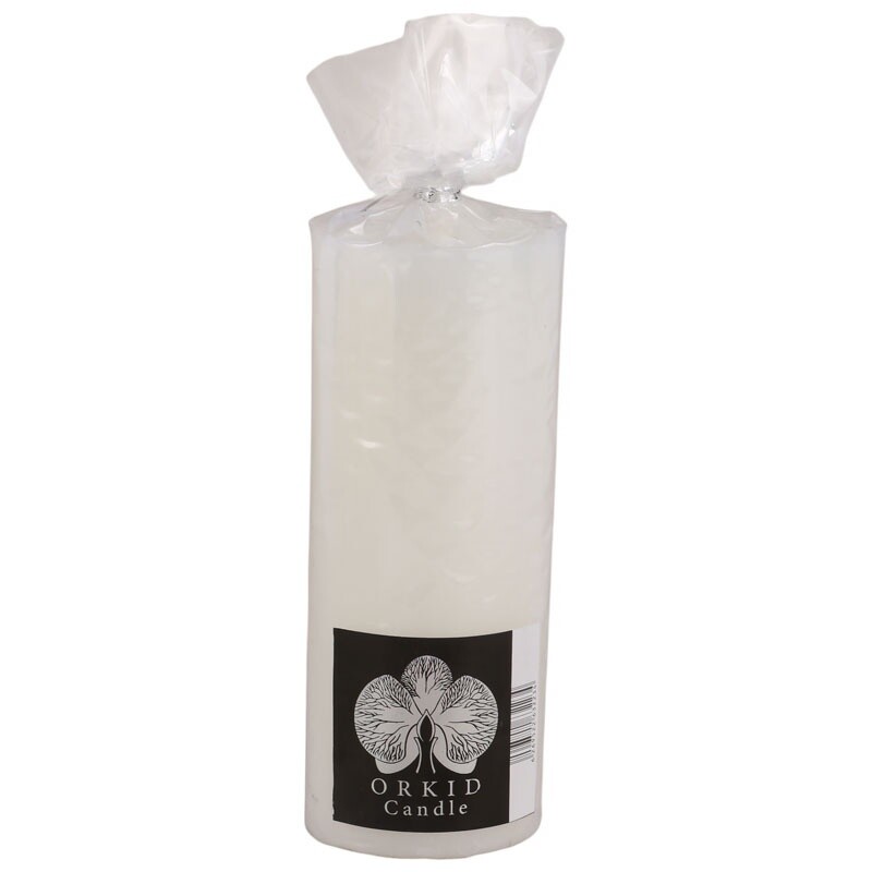 شمع استوانه ای سر صاف ارکید قطر 4.5 سانتی متر سایز 3