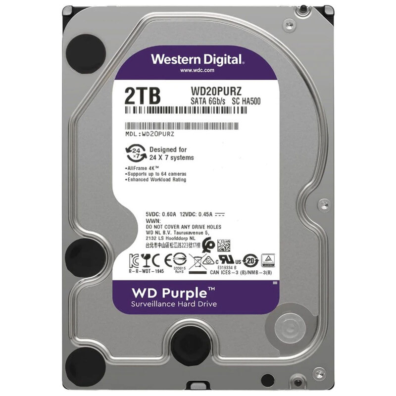 هارد اینترنال وسترن دیجیتال Western Digital Purple WD20PURZ 2TB