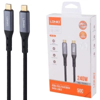 کابل تبدیل فست شارژ Ldnio TC-11C Type-C To Type-C 5A 240W 1m