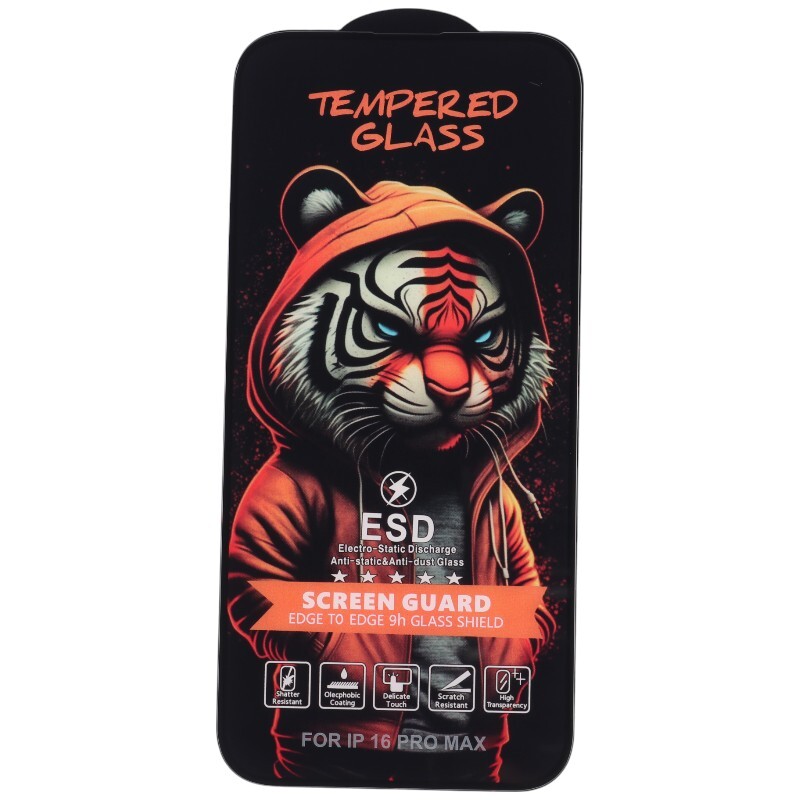 گلس آنتی استاتیک Tiger Tempered آیفون iPhone 16 Pro Max