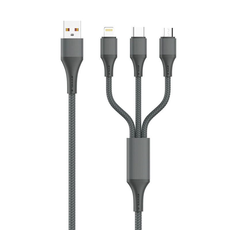 کابل 3 سر فست شارژ Ldnio LC97U 2.4A 100W 1.2m