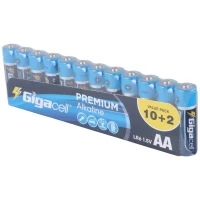 پک 2+10 باتری قلمی Gigacell Premium Alkaline LR6 1.5V AA