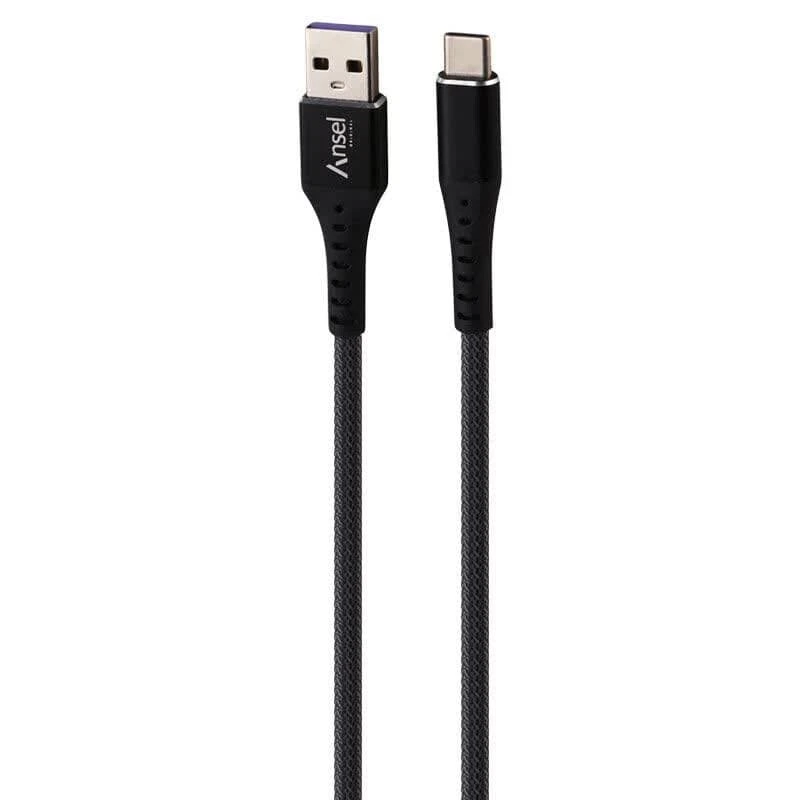 کابل تایپ سی فست شارژ 6 آمپر انسل A63 طول 1 متر
