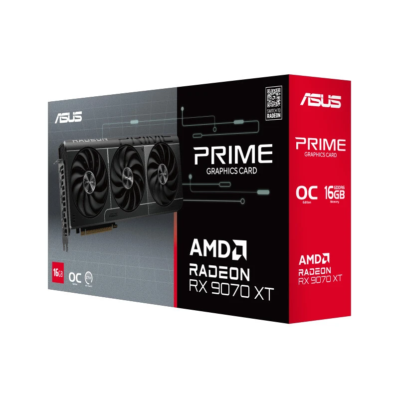 کارت گرافیک ASUS Prime Radeon RX 9070 XT OC Edition 16GB GDDR6 256Bit