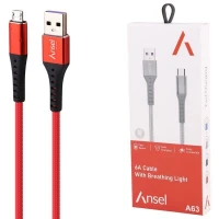کابل میکرو یو اس بی فست شارژ Ansel A63 6A 1m