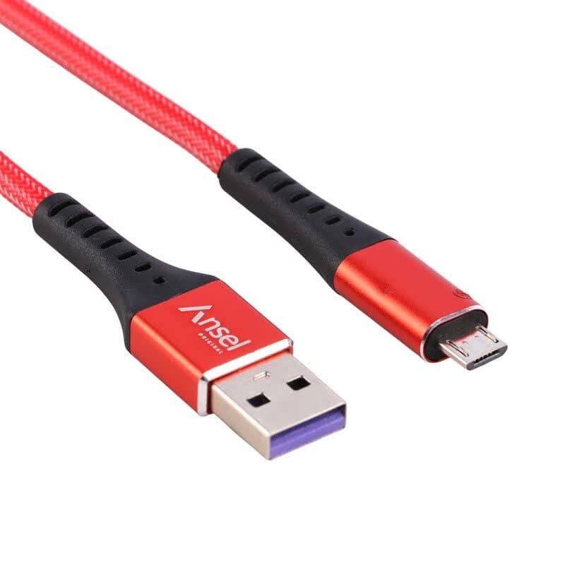 کابل میکرو یو اس بی فست شارژ Ansel A63 6A 1m