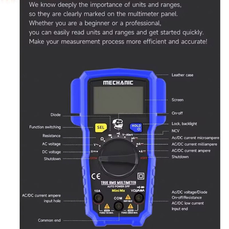 مولتی متر دیجیتال Mechanic Mini MX