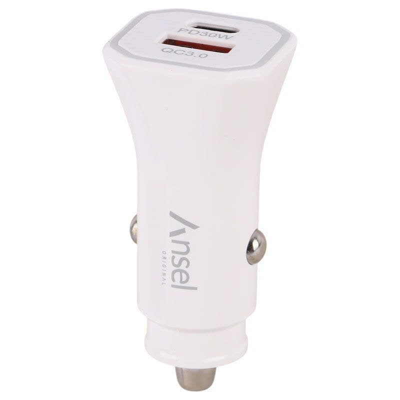 شارژر فندکی فست شارژ Ansel A-19 3.3A QC3.0 PD 30W