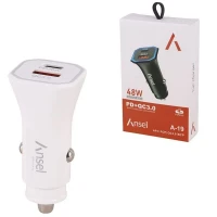 شارژر فندکی فست شارژ Ansel A-19 3.3A QC3.0 PD 30W