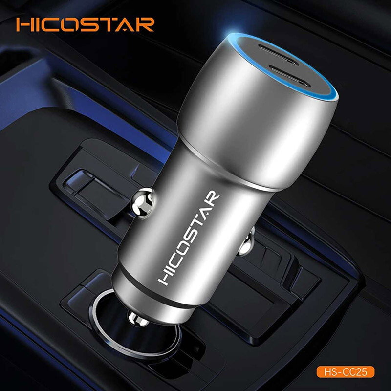 شارژر فندکی فست شارژ Hicostar HS-CC25 3A PD 20W