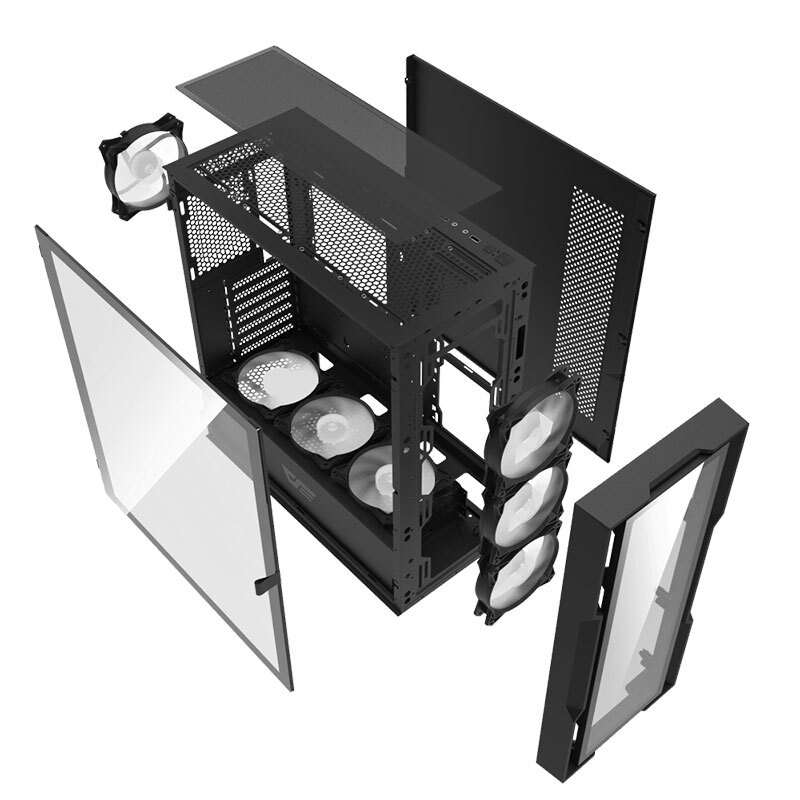 کیس کامپیوتر دارک فلش DarkFlash DK431 Glass