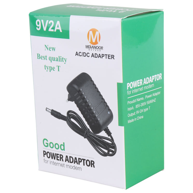 آداپتور برق دو فیش Mdianoor SH1059 9V 2A