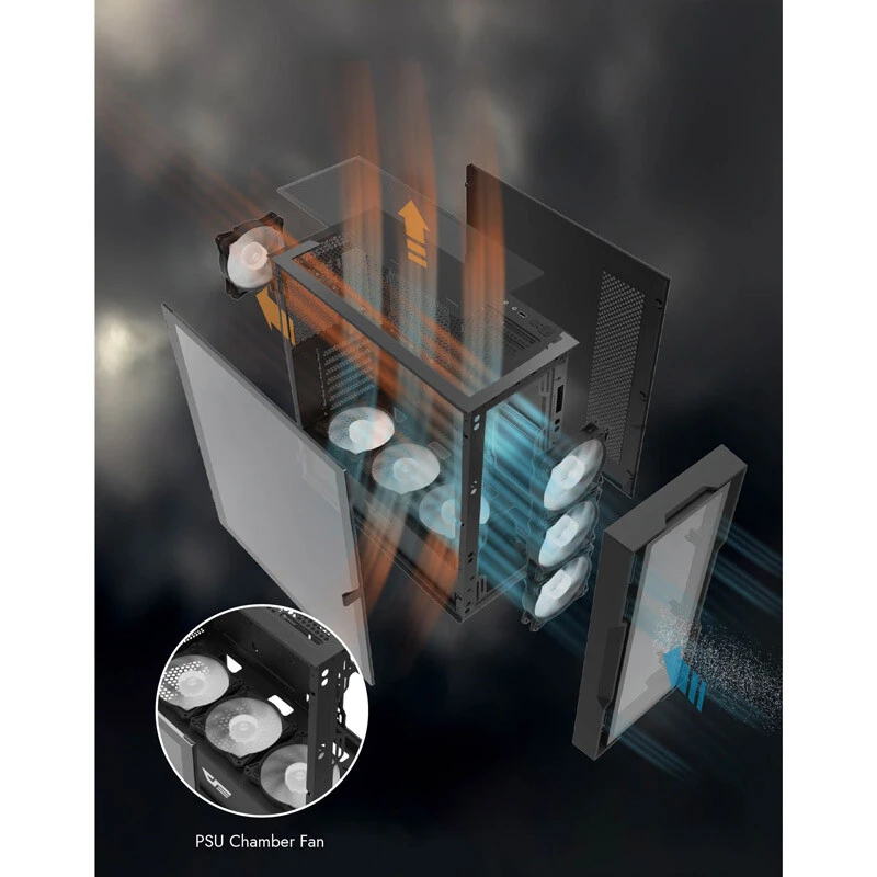 کیس کامپیوتر دارک فلش DarkFlash DK431 Glass