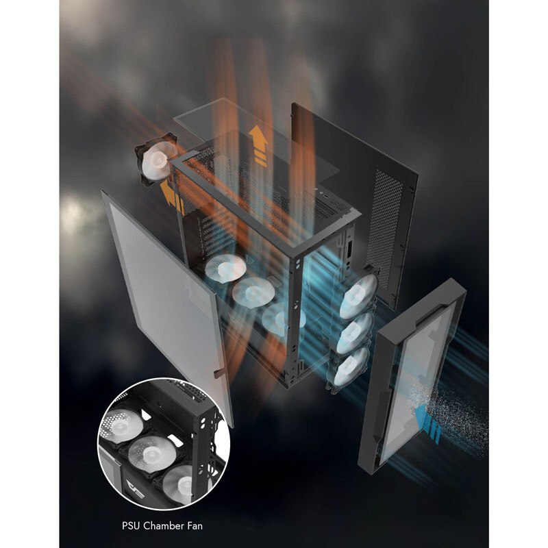 کیس کامپیوتر دارک فلش DarkFlash DK431 Glass