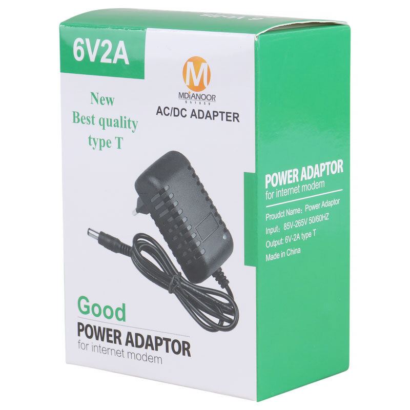 آداپتور برق دو فیش Mdianoor SH1059 6V 2A