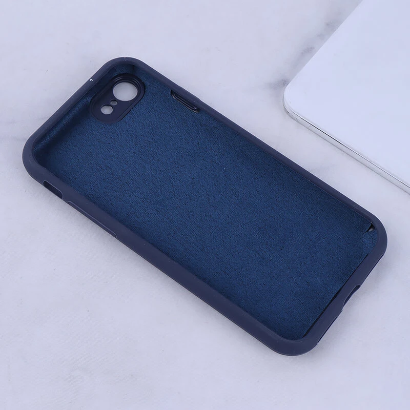 قاب سیلیکونی اصلی زیربسته آیفون iPhone 7 / 8 / SE 2020 محافظ لنزدار