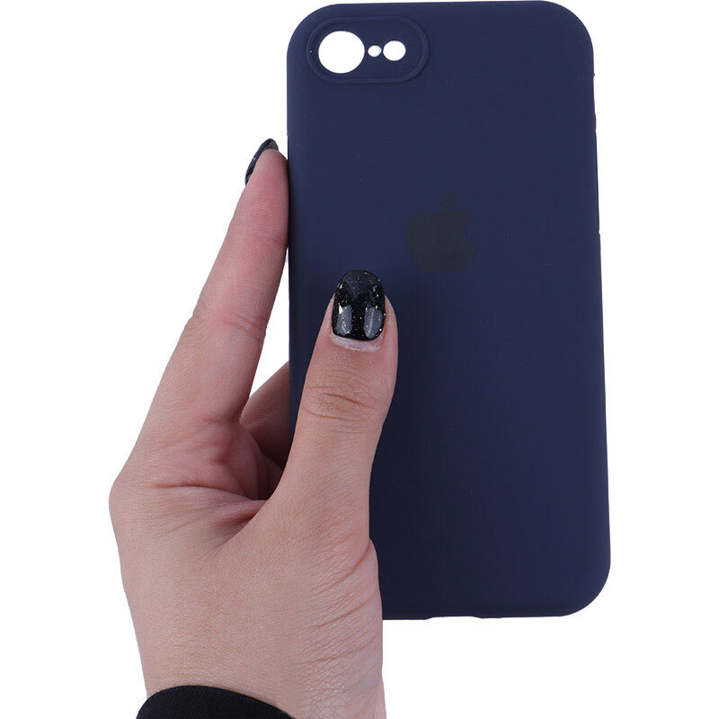 قاب سیلیکونی اصلی زیربسته آیفون iPhone 7 / 8 / SE 2020 محافظ لنزدار