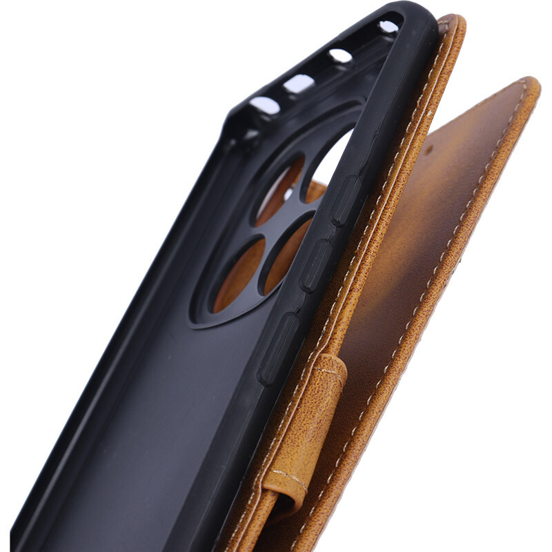 کیف چرمی مگنتی شیائومی Redmi Note 14 Pro 4G محافظ لنزدار