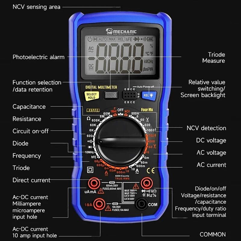 مولتی متر دیجیتال Mechanic Four MX