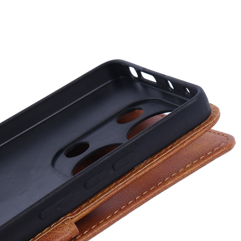 کیف چرمی مگنتی شیائومی Redmi Note 14S محافظ لنزدار