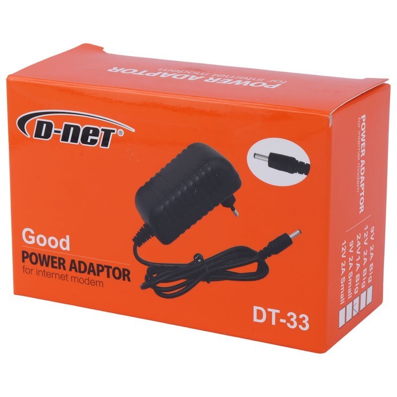 آداپتور مودم D-net DT-33 24V 1A فیش درشت