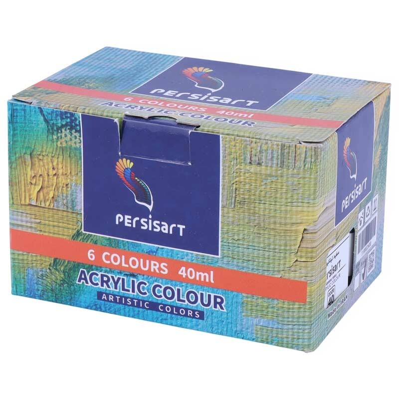 رنگ اکریلیک 6 رنگ پرسیس آرت حجم 40 میلی لیتر