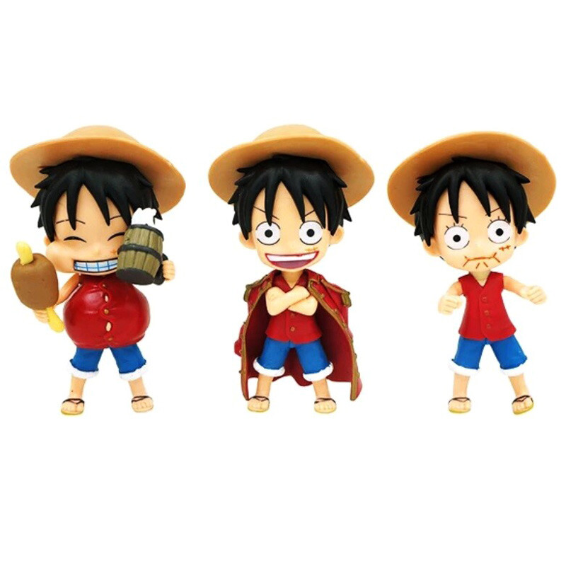 اکشن فیگور طرح One Piece Monkey D. Luffy کد 2125 بسته 3 عددی