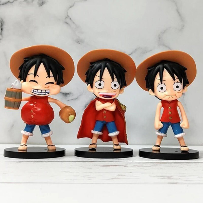 اکشن فیگور طرح One Piece Monkey D. Luffy کد 2125 بسته 3 عددی