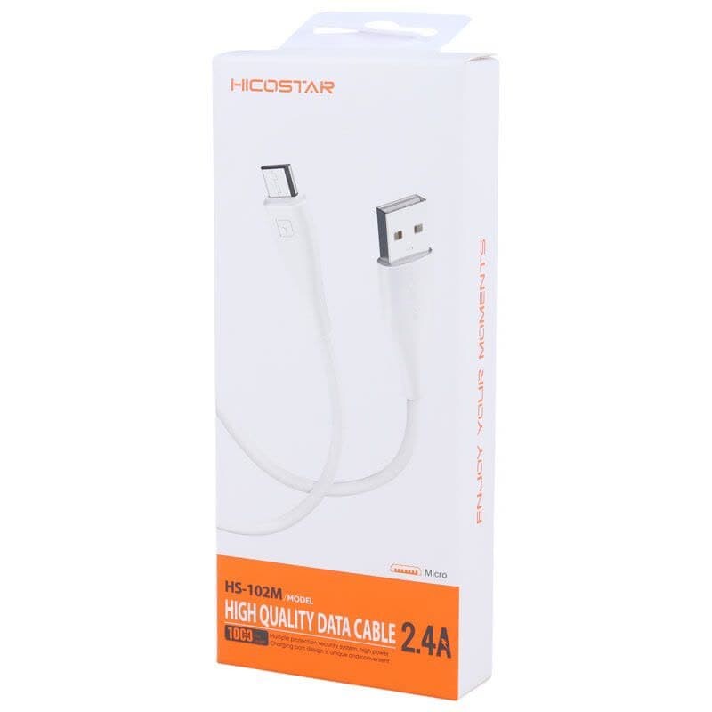 کابل میکرو یو اس بی فست شارژ Hicostar HS-102M 2.4A 1m