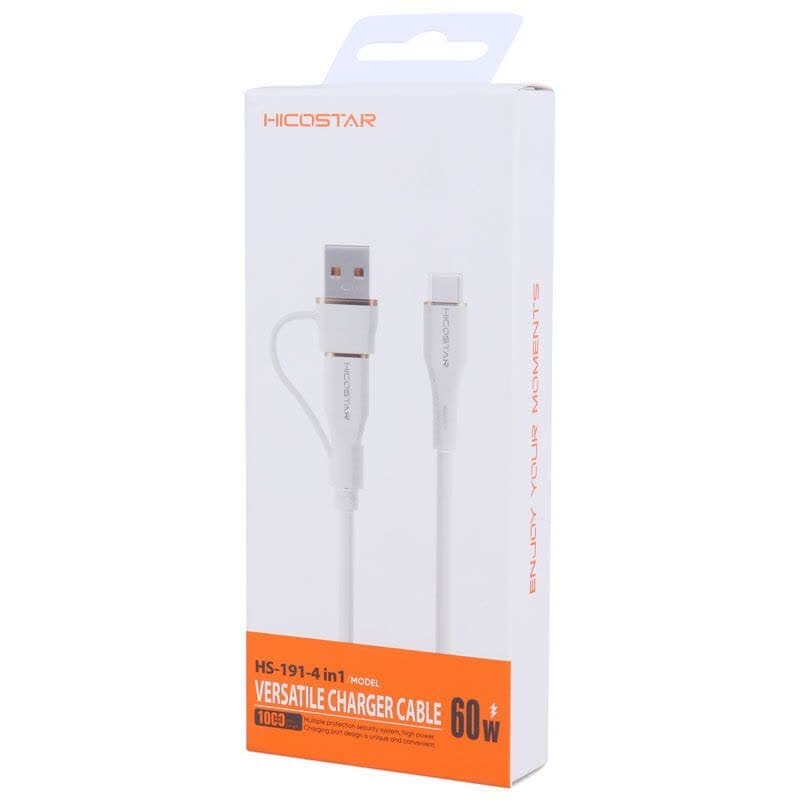کابل تبدیل فست شارژ Hicostar HS-191 60W 1m