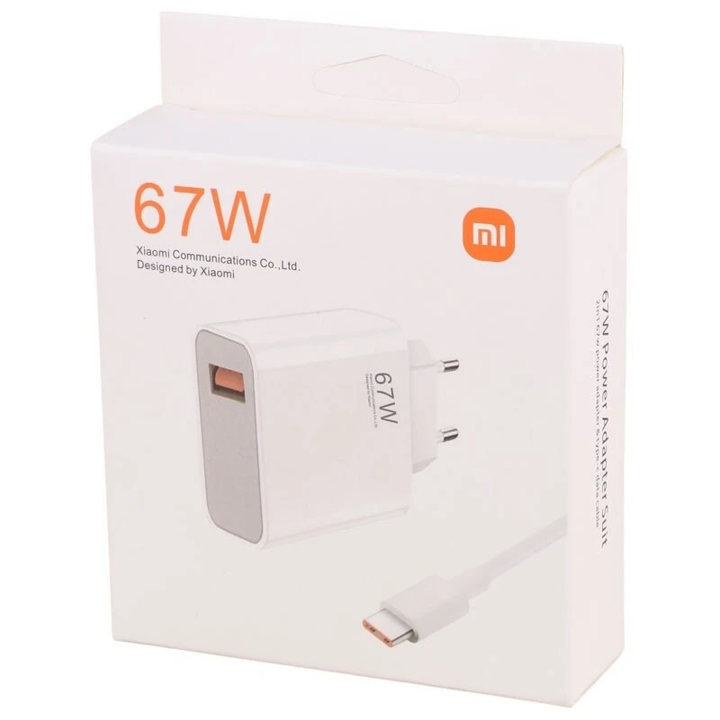 شارژر دیواری 67 وات شیائومی MDY-12-ES QC3.0 PD 6.1A + کابل تایپ سی