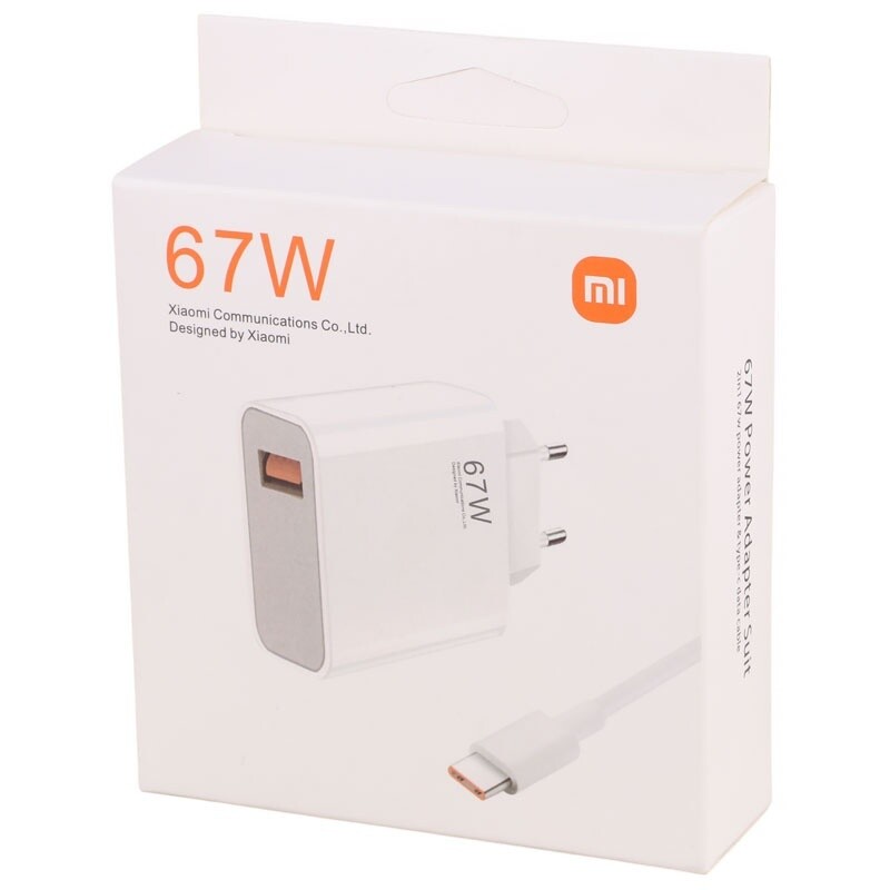 شارژر دیواری 67 وات شیائومی MDY-12-ES QC3.0 PD 6.1A + کابل تایپ سی