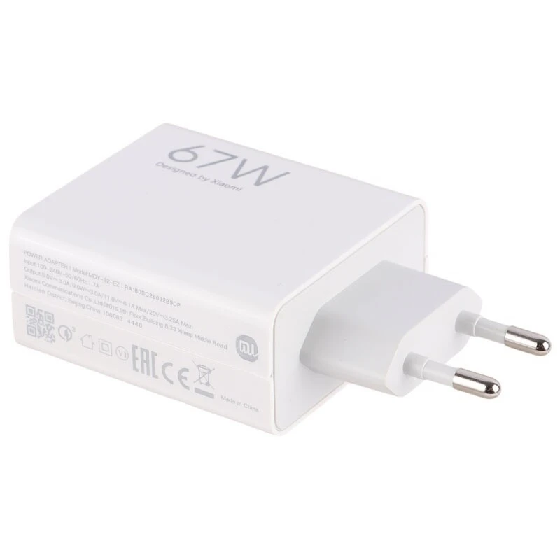 شارژر دیواری 67 وات شیائومی MDY-12-ES QC3.0 PD 6.1A + کابل تایپ سی
