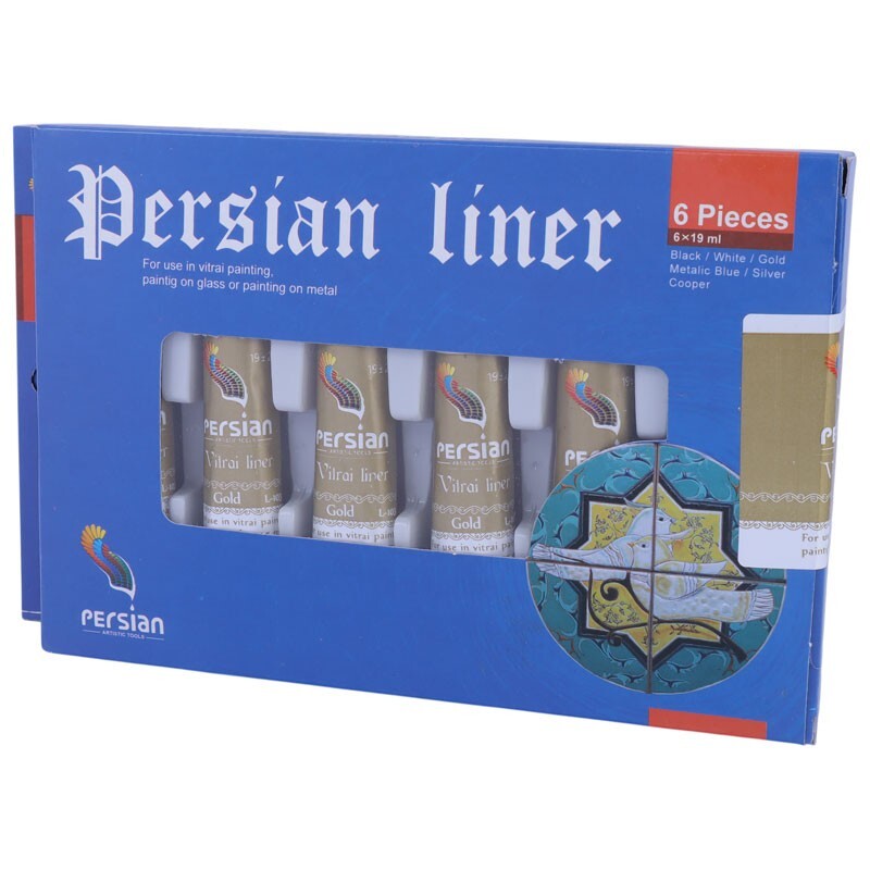 خمیر دورگیر طلایی پرشین L-103 حجم 19 میلی لیتر بسته 6 عددی