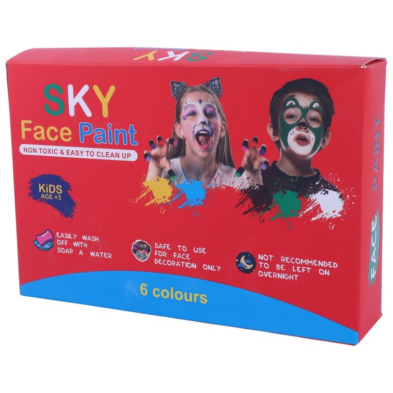 رنگ گریم صورت کودک 6 عددی اسکای SKY