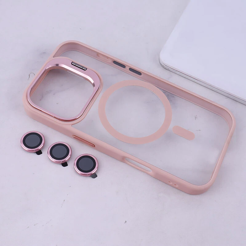 قاب PC مگ سیف آیفون iPhone 16 Pro استندشو با محافظ لنز رینگی