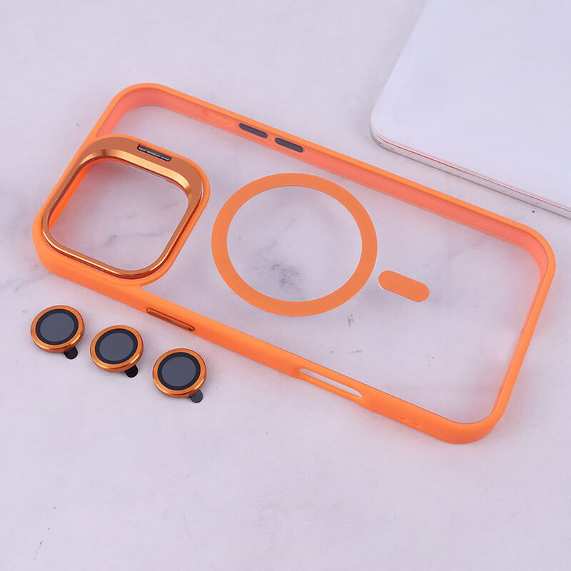 قاب PC مگ سیف آیفون iPhone 16 Pro Max استندشو با محافظ لنز رینگی