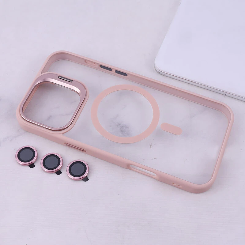 قاب PC مگ سیف آیفون iPhone 16 Pro Max استندشو با محافظ لنز رینگی