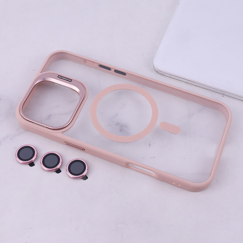 قاب PC مگ سیف آیفون iPhone 16 Pro Max استندشو با محافظ لنز رینگی