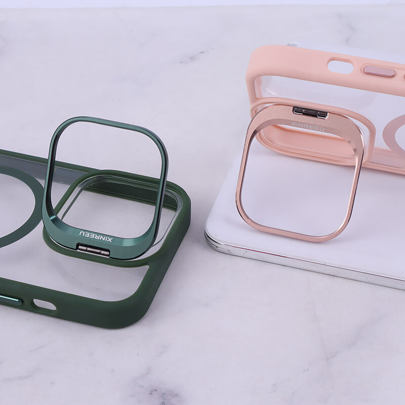 قاب PC مگ سیف استندشو با محافظ لنز رینگی آیفون iPhone 13 Pro
