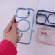 قاب PC مگ سیف آیفون iPhone 15 Pro استندشو با محافظ لنز رینگی