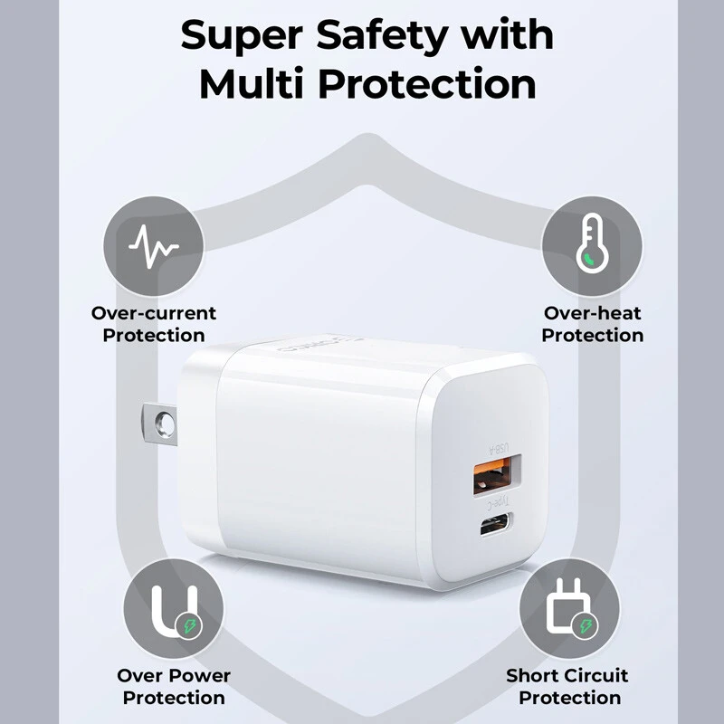 شارژر دیواری 35 وات اوریکو CR-35AC-C-US GaN QC3.0 PD 3A + کابل تایپ سی