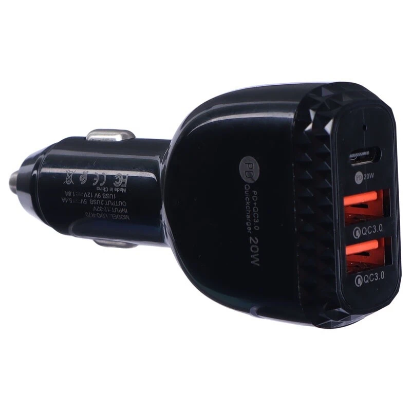 شارژر فندکی فست شارژ LDO-R70 QC3.0 PD 27W