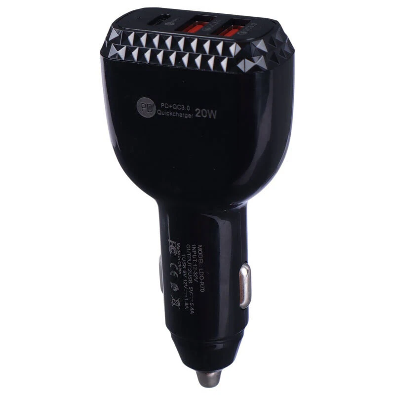 شارژر فندکی فست شارژ LDO-R70 QC3.0 PD 27W