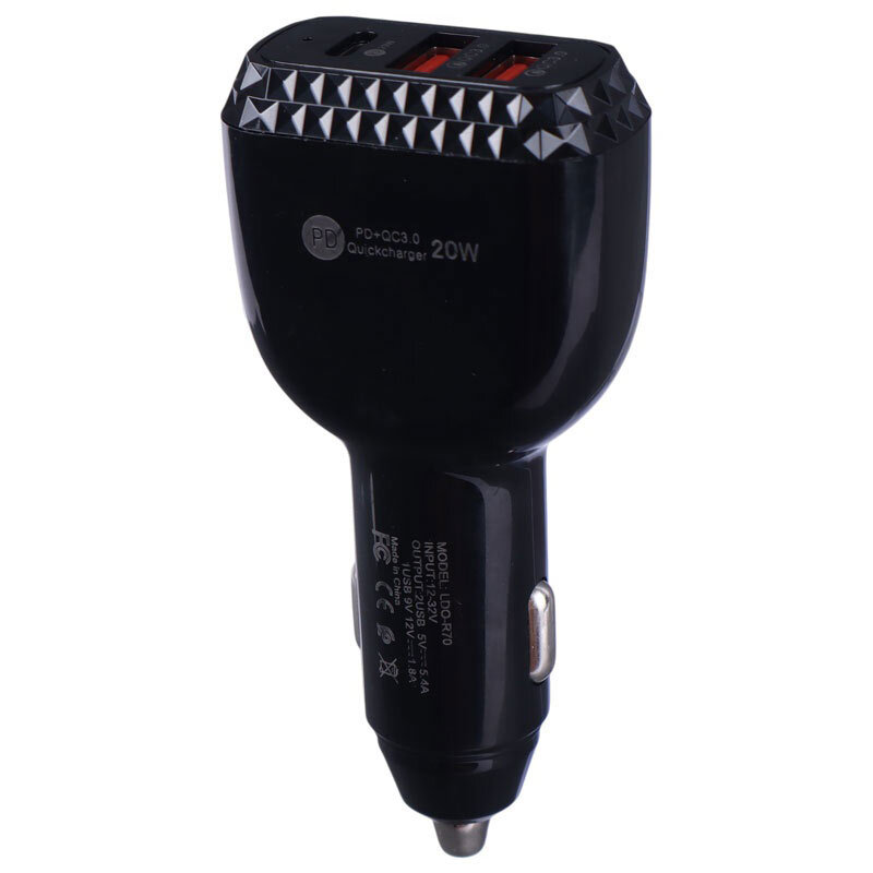 شارژر فندکی فست شارژ LDO-R70 QC3.0 PD 27W